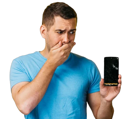 Vitre de smartphone cassée