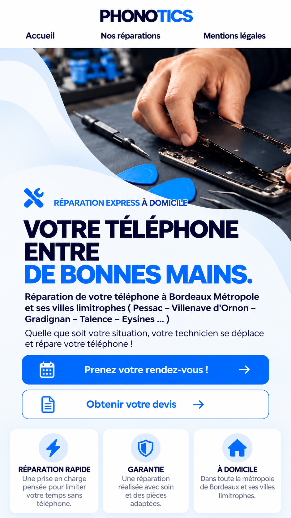Phonotics - Réparation express à domicile