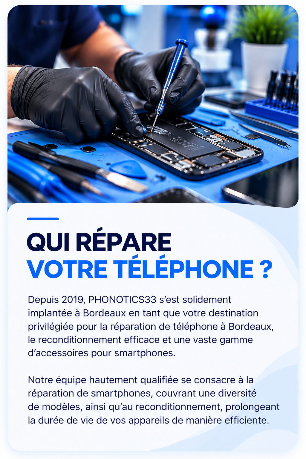 Phonotics - Qui répare votre téléphone ?